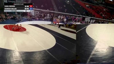 135 lbs Kahli Brown, Idaho 1 HS Girls vs Hannah Miller, Oklahoma 2 HS Girls