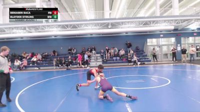 102 lbs Champ. Round 1 - Blayden Stirling, Winner Youth Wrestling vs Benjamin Baca, Pikes Peak Warriors
