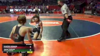 1A 106 lbs Semifinal - Drew Sadler, Anna (Jonesboro) vs Hunter Robbins, Glasford (Illini Bluffs)