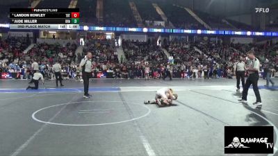 84 lbs 3rd Place Match - Landon Rowley, Topeka Blue Thunder vs Jude Miller, Brawlers