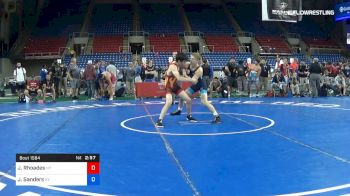 126 lbs Cons 8 #1 - Jerald Rhoades, New York vs Jarrett Sanders, Kentucky