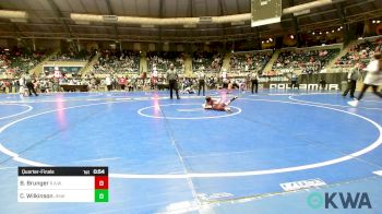 61 lbs Quarterfinal - Brantley Brunger, R.A.W. vs Callen Wilkinson, Jenks Trojan Wrestling Club