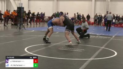 184 lbs C Of 16 #2 - Jon Halverson, Northwestern vs Ross McFarland, Hofstra