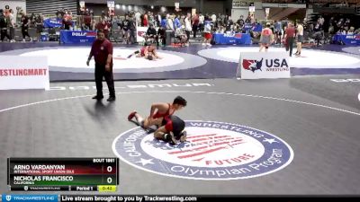 113 lbs Cons. Semi - Arno Vardanyan, International Sport Union (ISU) vs Nicholas Francisco, California