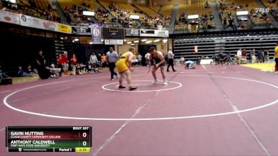 285 lbs Champ. Round 2 - Gavin Nutting, Cloud County Community College vs Anthony Caldwell, Fort Hays State University