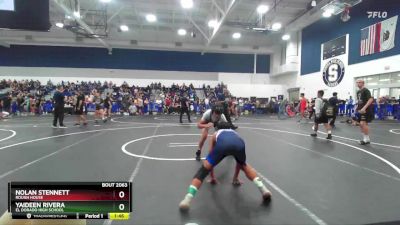 113 lbs Quarterfinal - Nolan Stennett, Rough House vs Yaideen Rivera, El Dorado High School