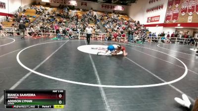 120 lbs Cons. Round 1 - Addison Lyman, Lyman vs Bianca Saavedra, Evanston