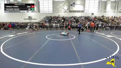 74 lbs Quarterfinal - Wesley Parks, Apex Wrestling NYC (Hudson Valley) vs Zachary Wicks, Grindhouse Wrestling Club