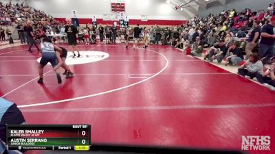 89-97 lbs Round 3 - Kaleb Smalley, Platte Valley Jr WC vs Austin Serrano, Junior Bulldogs