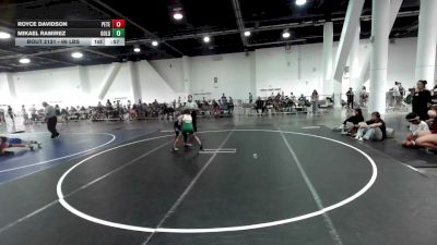 66 lbs Consolation - Royce Davidson, Peterson Grapplers vs Mikael Ramirez, Gold Rush Wr Ac