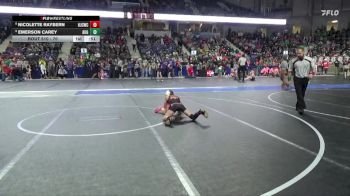 70 lbs Champ. Round 1 - Emerson Carey, Augusta vs Nicolette Raybern, Hoisington Jr Cardinal Wrestling Club