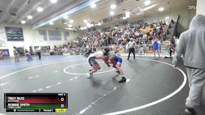 144 lbs Quarterfinal - Robbie Smith, Yorba Linda vs Troy Ruiz, Buchanan