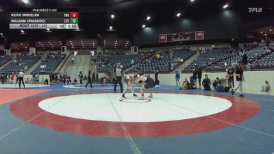 133 lbs Cons. Round 4 - Keith Wheeler, Truett-McConnell (Ga.) vs William Hruskoci, Life