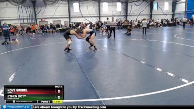 Elite 149 lbs Quarterfinal - Ethen Doty, Upper Iowa vs Koye Grebel, Iowa