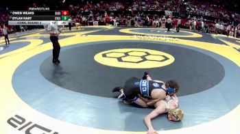D2-144 lbs Cons. Round 2 - Owen Weaks, Ben. Logan vs Dylan Hart, Cvca