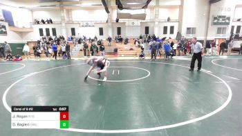 106 lbs Consi Of 8 #2 - Jack Rogan, Plymouth South vs Dylan Bagleri, Cumberland