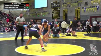 153 lbs Champ. Round 2 - Chase Buckingham, TITANS WC vs Jonathen Zamora, Clark