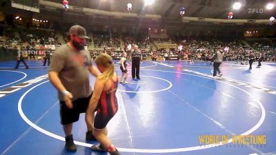 150 lbs Rr Rnd 5 - Alexie Cagle, Harrah Little League Wrestling vs Makenzi Estrada, Coweta Tiger Wrestling