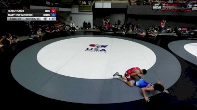 80 lbs Isaiah Cruz, LAWA - Los Angles Wrestling Association vs Matthew Moreno, SDIKWA - San Diego-Imperial Kids Wrestling Association