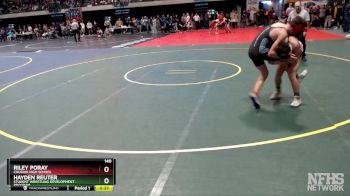 140 lbs Cons. Round 3 - Hayden Reuter, Student Wrestling Development Program vs RILEY PORAY, Chugiak High School