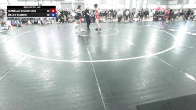 U20 Women - 72 lbs Champ. Round 1 - Isabella Sagastume, UT vs Haley Flores, KS