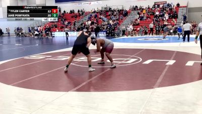 285 lbs Champ. Round 1 - Tyler Carter, Alvernia University vs Jake Pomykata, Johns Hopkins