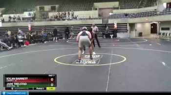 220 lbs Finals (8 Team) - Kylan Barrett, Liberty vs Jade Trelstad, Shakopee