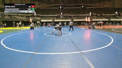 6-8 110 Cons. Round 3 - Graham Bartelt, Ocean Lakes Wrestling Club vs Bryce Latta, Poquoson Athletic Association
