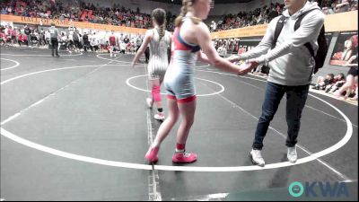115 lbs Quarterfinal - Laynie Townley, Lone Grove Takedown Club vs Rhiley Coffey, Marlow Outlaws