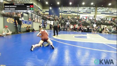 66 lbs Rr Rnd 2 - Ridge Nichols, Rough Riders vs Owen Green, Perry Wrestling Club
