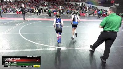 105 lbs Champ. Round 2 - Huntley Ryder, Blue Demons-GET vs Bailey Luce, Peshtigo Bulldogs