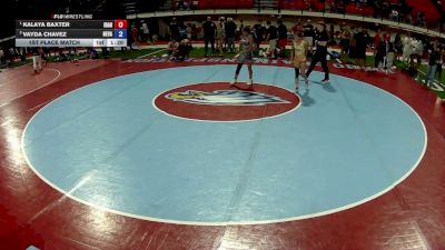 96 lbs 1st Place Match - Kalaya Baxter, Idaho vs Vayda Chavez, Nevada