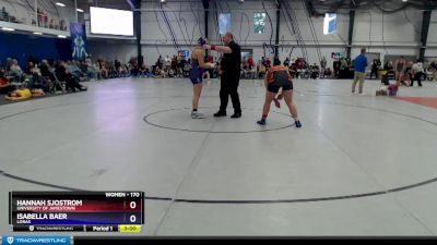 170 lbs Cons. Round 3 - Hannah Sjostrom, University Of Jamestown vs Isabella Baer, Loras