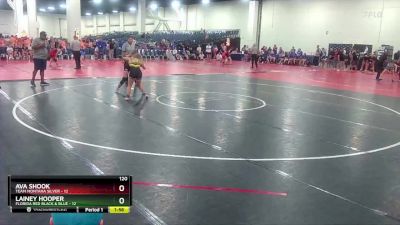 120 lbs Round 2 (8 Team) - Lainey Hooper, Florida Red Black & Blue vs Ava Shook, Team Montana Silver