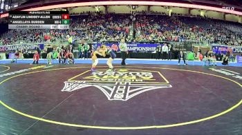 Girls-130 lbs Champ. Round 1 - Angellaya Burden, Mio-Au Sable Hs Girls vs Azaylin Lindsey-allen, Kalamazoo Central Hs Girls