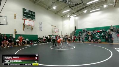 120 lbs Round 2 (6 Team) - Hudson Baker, Rawlins vs Troy Christensen, Newcastle