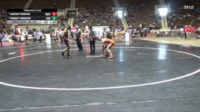 5A 138 lbs Quarterfinal - Henry Grenon, Charles Henderson HS vs Jakob Fowler, Montevallo