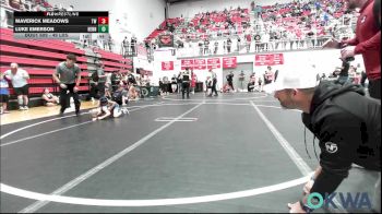 49 lbs Round Of 32 - Maverick Meadows, Tuttle Wrestling vs Luke Emerson, Hennessey Takedown Club