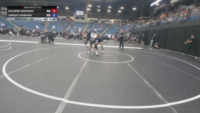 124 lbs Quarterfinal - Lindsay Rampani, Missouri Baptist University vs Julianne Marquez, Wayland Baptist University