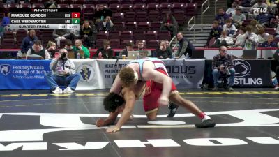 215 lbs Quarterfinal - Marquez Gordon, Bishop McCort vs Cael Weidemoyer, Faith Christian