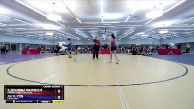 117 lbs Champ. Round 1 - Alexandra Waitsman, Premier Wrestling Club vs En Yu Cen, California