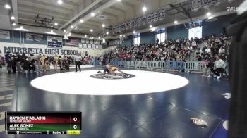 132 lbs Quarterfinal - Hayden D`Ablaing, Temecula Valley vs Alek Gomez, Vista Murrieta