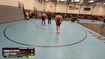 199-202 lbs Round 1 - Kaden Kasper, Laramie vs Chase Halvorson, Berthoud