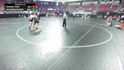 Girls 185 lbs Cons. Round 1 - Mackenzie Stanton, New Berlin West/Eisen.-Girls vs Rayanah Yates, West De Pere-Girls