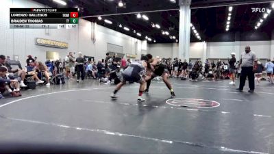 150 lbs Round 1 (6 Team) - Lorenzo Gallegos, Top Rank Hawks Wrestling vs Braiden Thomas, The Factory
