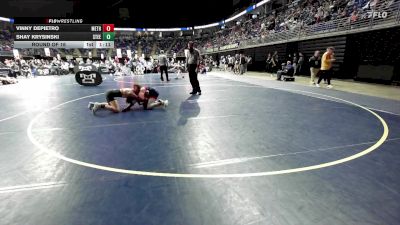 124 lbs Round Of 16 - Vinny DePietro, Methacton vs Shay Krysinski, Steel Valley