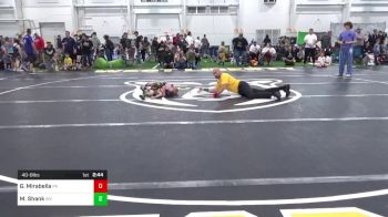 40-B lbs Quarterfinal - Greyson Mirabella, PA vs Maverick Shank, WV