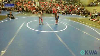 52 lbs Consi Of 8 #2 - Monty Daugherty, Victory Grappling Club vs Emma Campbell, Claremore Wrestling Club