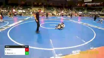 80 lbs Consi Of 16 #1 - Braelyn Allen, Kobra Kai vs Cody Bowman, Claremore Wrestling Club