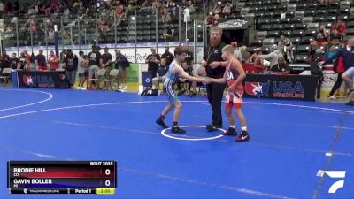 87 lbs Champ. Round 2 - Brodie Hill, CO vs Gavin Boller, MI